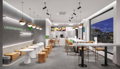 现代螺狮粉店3D模型下载